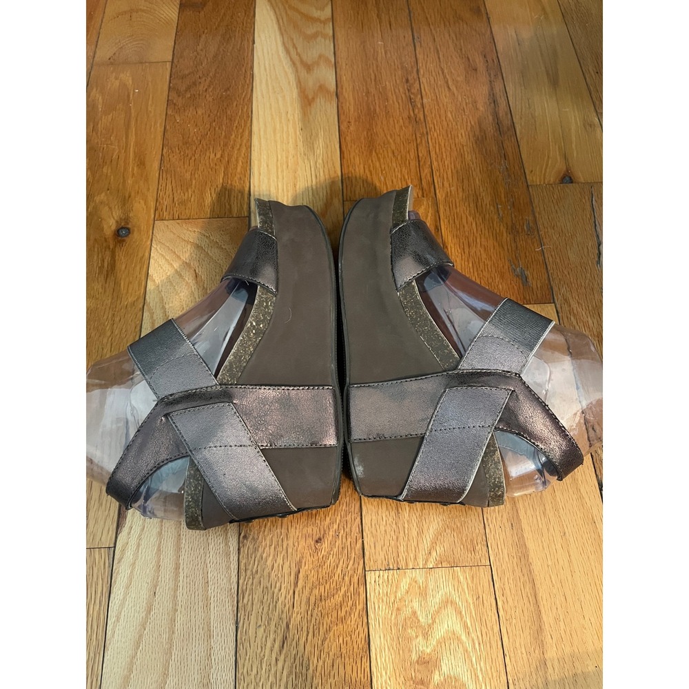 Corkys Platform Sandals Agnus Wedge Shoes Sz 7 Bronze - Picture 4 of 9